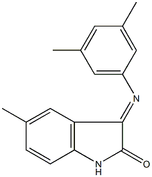 3-[(3,5-dimethylphenyl)imino]-5-methyl-1,3-dihydro-2H-indol-2-one Structure