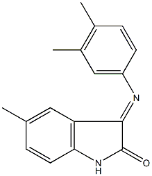 3-[(3,4-dimethylphenyl)imino]-5-methyl-1,3-dihydro-2H-indol-2-one Structure