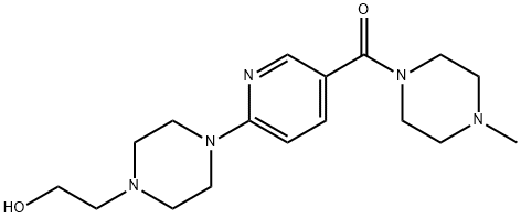 2-(4-{5-[(4-methyl-1-piperazinyl)carbonyl]-2-pyridinyl}-1-piperazinyl)ethanol 구조식 이미지