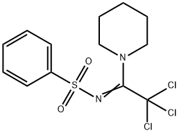 N-[2,2,2-trichloro-1-(1-piperidinyl)ethylidene]benzenesulfonamide Structure