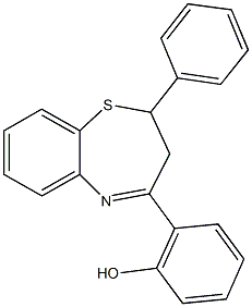 2-(2-phenyl-2,3-dihydro-1,5-benzothiazepin-4-yl)phenol 구조식 이미지