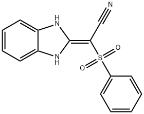 1,3-dihydro-2H-benzimidazol-2-ylidene(phenylsulfonyl)acetonitrile Structure