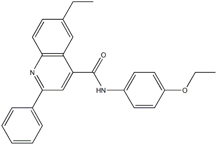 N-(4-ethoxyphenyl)-6-ethyl-2-phenyl-4-quinolinecarboxamide Structure