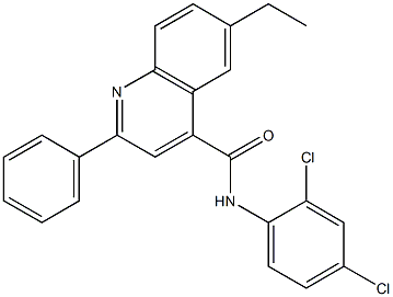 N-(2,4-dichlorophenyl)-6-ethyl-2-phenyl-4-quinolinecarboxamide Structure