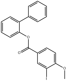 [1,1'-biphenyl]-2-yl 3-iodo-4-methoxybenzoate 구조식 이미지