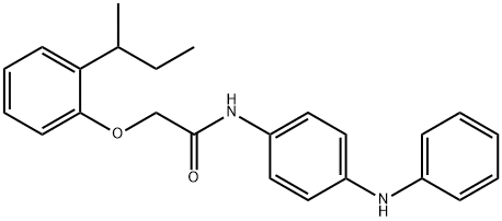N-(4-anilinophenyl)-2-(2-sec-butylphenoxy)acetamide 구조식 이미지