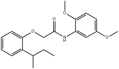 2-(2-sec-butylphenoxy)-N-(2,5-dimethoxyphenyl)acetamide Structure