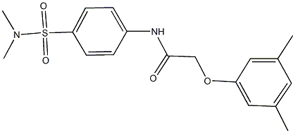 N-{4-[(dimethylamino)sulfonyl]phenyl}-2-(3,5-dimethylphenoxy)acetamide 구조식 이미지