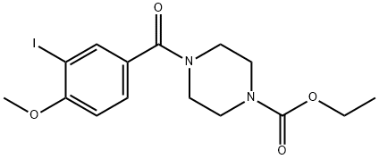 ethyl 4-(3-iodo-4-methoxybenzoyl)-1-piperazinecarboxylate 구조식 이미지