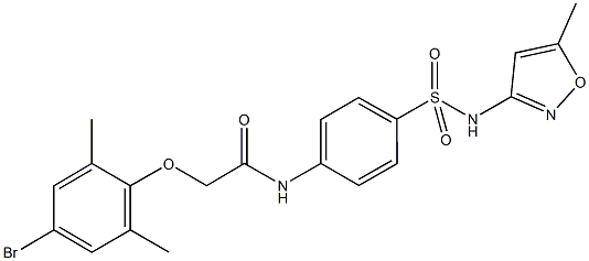 2-(4-bromo-2,6-dimethylphenoxy)-N-(4-{[(5-methyl-3-isoxazolyl)amino]sulfonyl}phenyl)acetamide Structure