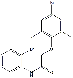 2-(4-bromo-2,6-dimethylphenoxy)-N-(2-bromophenyl)acetamide 구조식 이미지