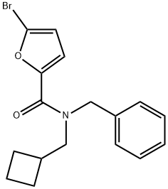 N-benzyl-5-bromo-N-(cyclobutylmethyl)-2-furamide Structure