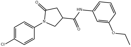 1-(4-chlorophenyl)-N-(3-ethoxyphenyl)-5-oxo-3-pyrrolidinecarboxamide Structure