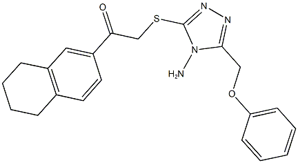 2-{[4-amino-5-(phenoxymethyl)-4H-1,2,4-triazol-3-yl]sulfanyl}-1-(5,6,7,8-tetrahydro-2-naphthalenyl)ethanone Structure