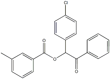 1-(4-chlorophenyl)-2-oxo-2-phenylethyl 3-methylbenzoate 구조식 이미지