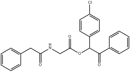 1-(4-chlorophenyl)-2-oxo-2-phenylethyl [(phenylacetyl)amino]acetate Structure