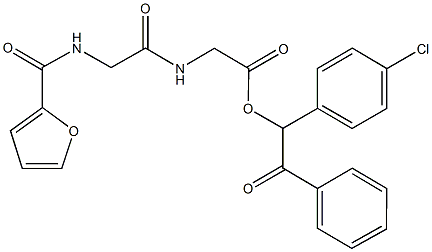 1-(4-chlorophenyl)-2-oxo-2-phenylethyl {[(2-furoylamino)acetyl]amino}acetate Structure