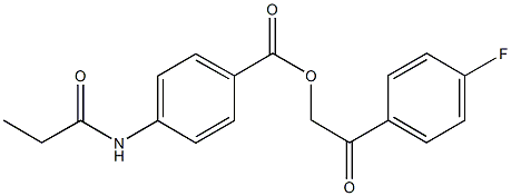 2-(4-fluorophenyl)-2-oxoethyl 4-(propionylamino)benzoate Structure