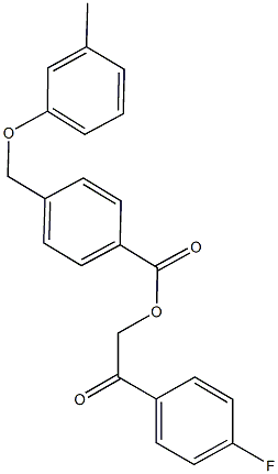 2-(4-fluorophenyl)-2-oxoethyl 4-[(3-methylphenoxy)methyl]benzoate Structure