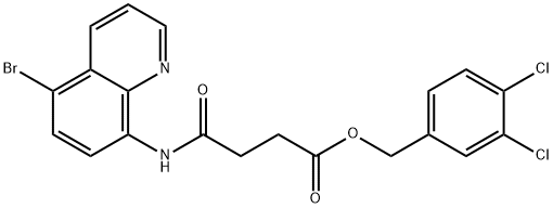 3,4-dichlorobenzyl4-[(5-bromo-8-quinolinyl)amino]-4-oxobutanoate 구조식 이미지