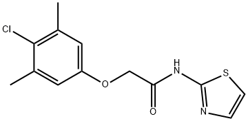 2-(4-chloro-3,5-dimethylphenoxy)-N-(1,3-thiazol-2-yl)acetamide Structure