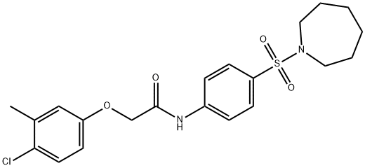 N-[4-(1-azepanylsulfonyl)phenyl]-2-(4-chloro-3-methylphenoxy)acetamide Structure