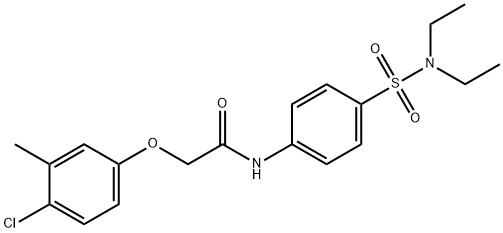 2-(4-chloro-3-methylphenoxy)-N-{4-[(diethylamino)sulfonyl]phenyl}acetamide Structure