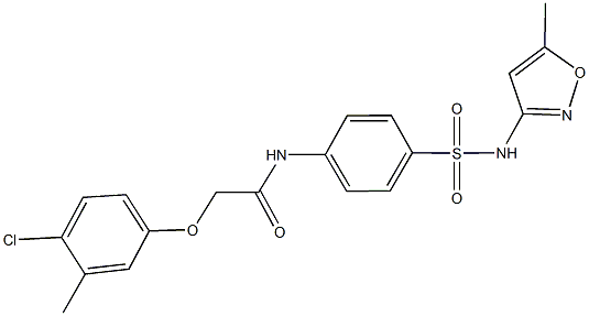 2-(4-chloro-3-methylphenoxy)-N-(4-{[(5-methyl-3-isoxazolyl)amino]sulfonyl}phenyl)acetamide Structure