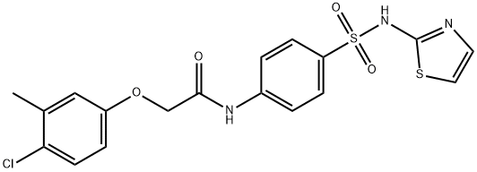 2-(4-chloro-3-methylphenoxy)-N-{4-[(1,3-thiazol-2-ylamino)sulfonyl]phenyl}acetamide 구조식 이미지