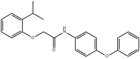 2-(2-isopropylphenoxy)-N-(4-phenoxyphenyl)acetamide 구조식 이미지