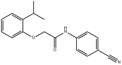 N-(4-cyanophenyl)-2-(2-isopropylphenoxy)acetamide 구조식 이미지