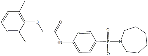 N-[4-(1-azepanylsulfonyl)phenyl]-2-(2,6-dimethylphenoxy)acetamide 구조식 이미지