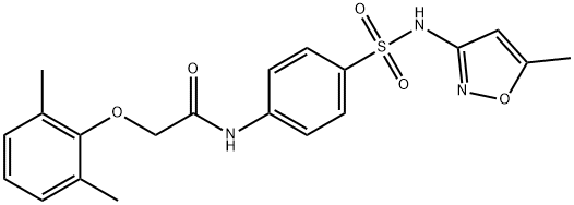 2-(2,6-dimethylphenoxy)-N-(4-{[(5-methyl-3-isoxazolyl)amino]sulfonyl}phenyl)acetamide Structure