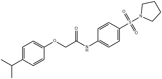 2-(4-isopropylphenoxy)-N-[4-(1-pyrrolidinylsulfonyl)phenyl]acetamide Structure
