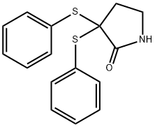 3,3-bis(phenylsulfanyl)-2-pyrrolidinone Structure