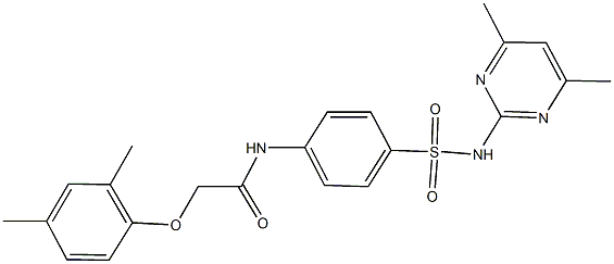 2-(2,4-dimethylphenoxy)-N-(4-{[(4,6-dimethyl-2-pyrimidinyl)amino]sulfonyl}phenyl)acetamide 구조식 이미지