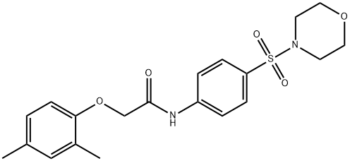 2-(2,4-dimethylphenoxy)-N-[4-(4-morpholinylsulfonyl)phenyl]acetamide 구조식 이미지
