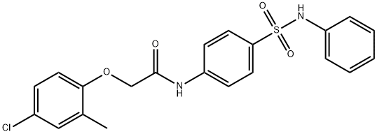 N-[4-(anilinosulfonyl)phenyl]-2-(4-chloro-2-methylphenoxy)acetamide 구조식 이미지