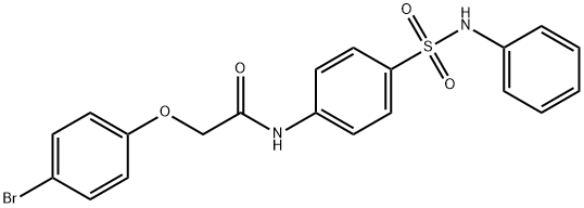 N-[4-(anilinosulfonyl)phenyl]-2-(4-bromophenoxy)acetamide 구조식 이미지