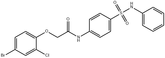 N-[4-(anilinosulfonyl)phenyl]-2-(4-bromo-2-chlorophenoxy)acetamide Structure