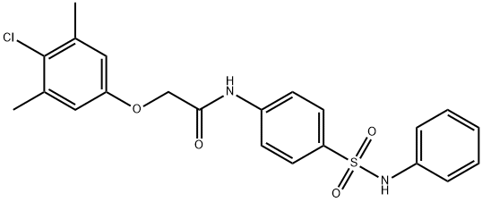 N-[4-(anilinosulfonyl)phenyl]-2-(4-chloro-3,5-dimethylphenoxy)acetamide 구조식 이미지