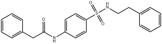 2-phenyl-N-(4-{[(2-phenylethyl)amino]sulfonyl}phenyl)acetamide 구조식 이미지