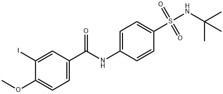 N-{4-[(tert-butylamino)sulfonyl]phenyl}-3-iodo-4-methoxybenzamide Structure