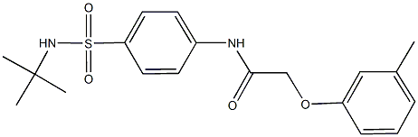 N-{4-[(tert-butylamino)sulfonyl]phenyl}-2-(3-methylphenoxy)acetamide Structure