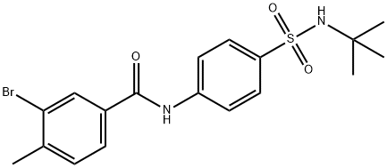 3-bromo-N-{4-[(tert-butylamino)sulfonyl]phenyl}-4-methylbenzamide 구조식 이미지