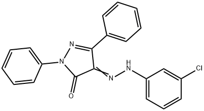 1,3-diphenyl-1H-pyrazole-4,5-dione 4-[(3-chlorophenyl)hydrazone] 구조식 이미지