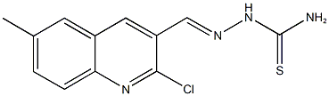 2-chloro-6-methyl-3-quinolinecarbaldehyde thiosemicarbazone 구조식 이미지