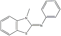 N-(3-methyl-1,3-benzothiazol-2(3H)-ylidene)aniline 구조식 이미지