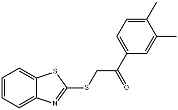 2-(1,3-benzothiazol-2-ylsulfanyl)-1-(3,4-dimethylphenyl)ethanone 구조식 이미지