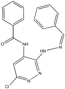 N-[3-(2-benzylidenehydrazino)-6-chloro-4-pyridazinyl]benzamide 구조식 이미지